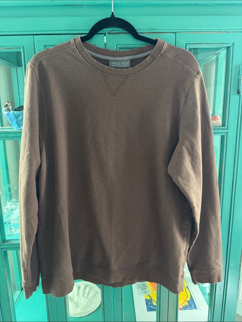 FreeFly Crewneck Sweatshirt in Brown
